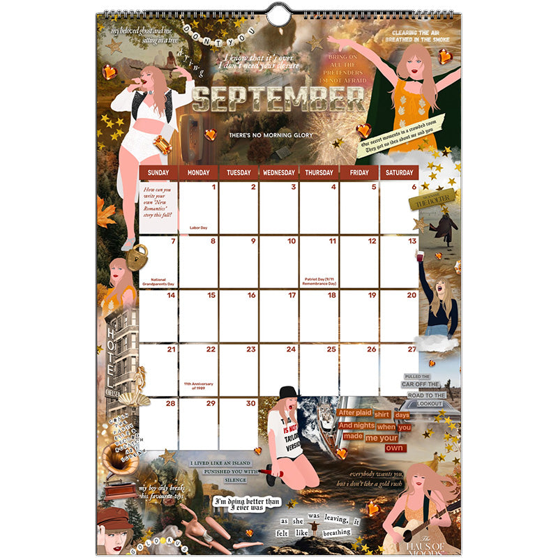 2025 Eras Lyrics & Easter Eggs Calendar