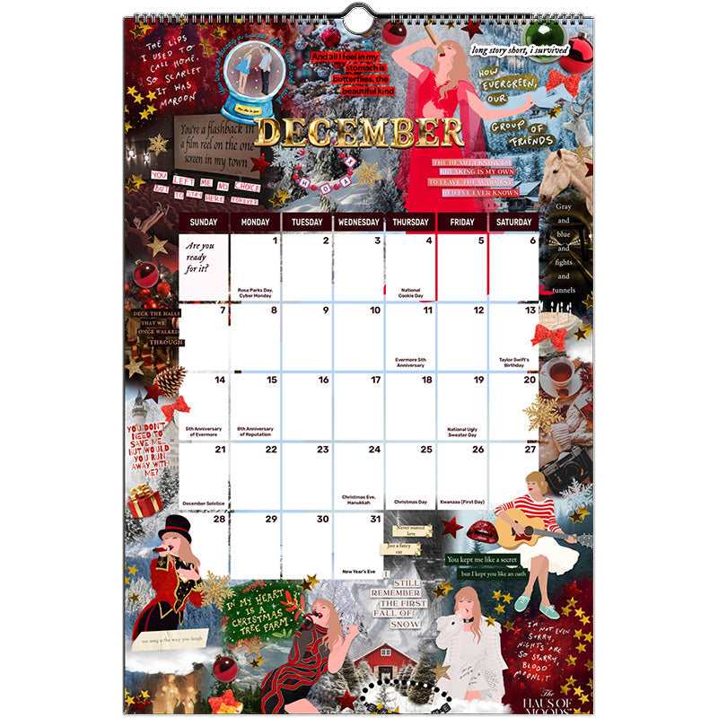 2025 Eras Lyrics & Easter Eggs Calendar