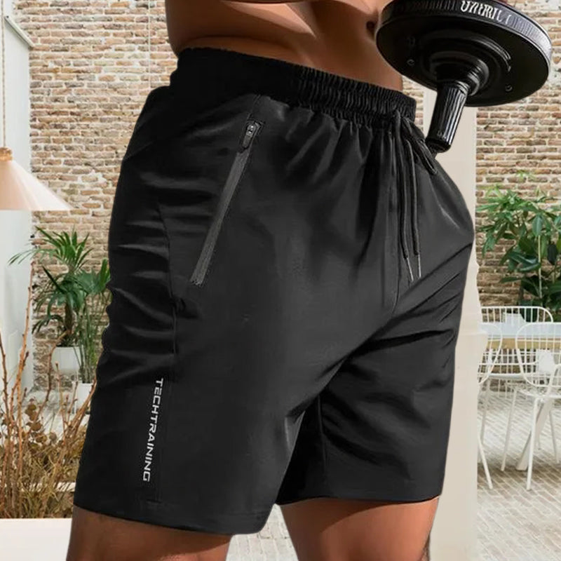 Men's Letter Print Drawstring Waist Shorts