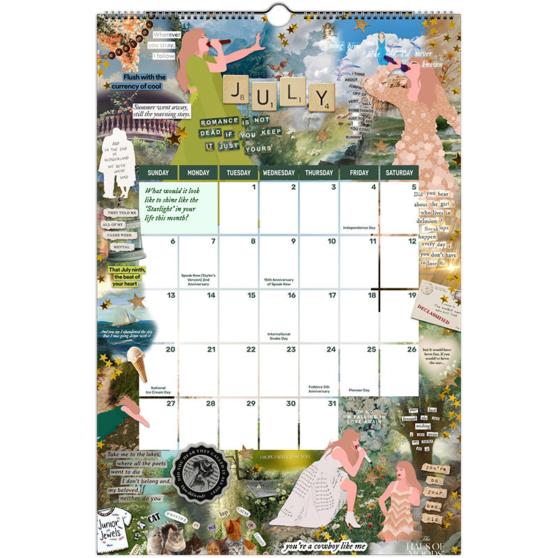 2025 Eras Lyrics & Easter Eggs Calendar