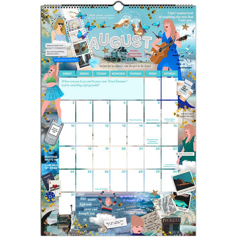 2025 Eras Lyrics & Easter Eggs Calendar