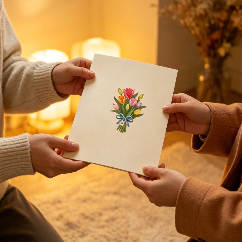 Tulip Flower Pop-up Greeting Card