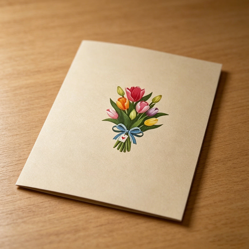 Tulip Flower Pop-up Greeting Card