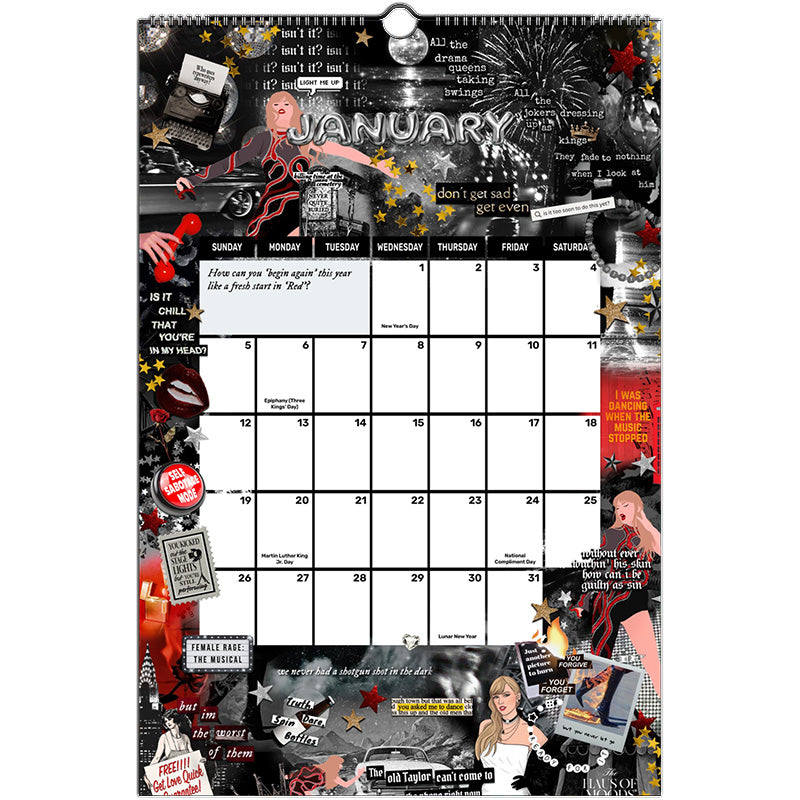 2025 Eras Lyrics & Easter Eggs Calendar