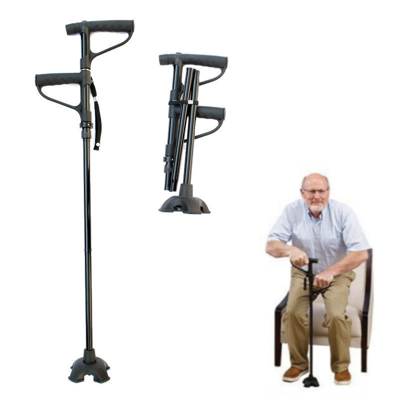 Non-slip Foldable Walking Stick With Led Light