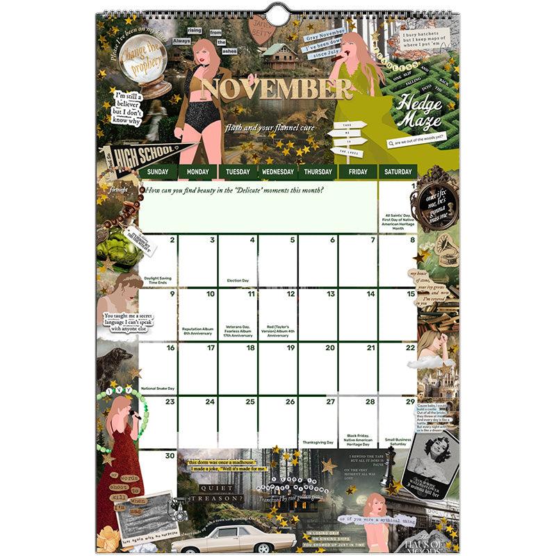 2025 Eras Lyrics & Easter Eggs Calendar